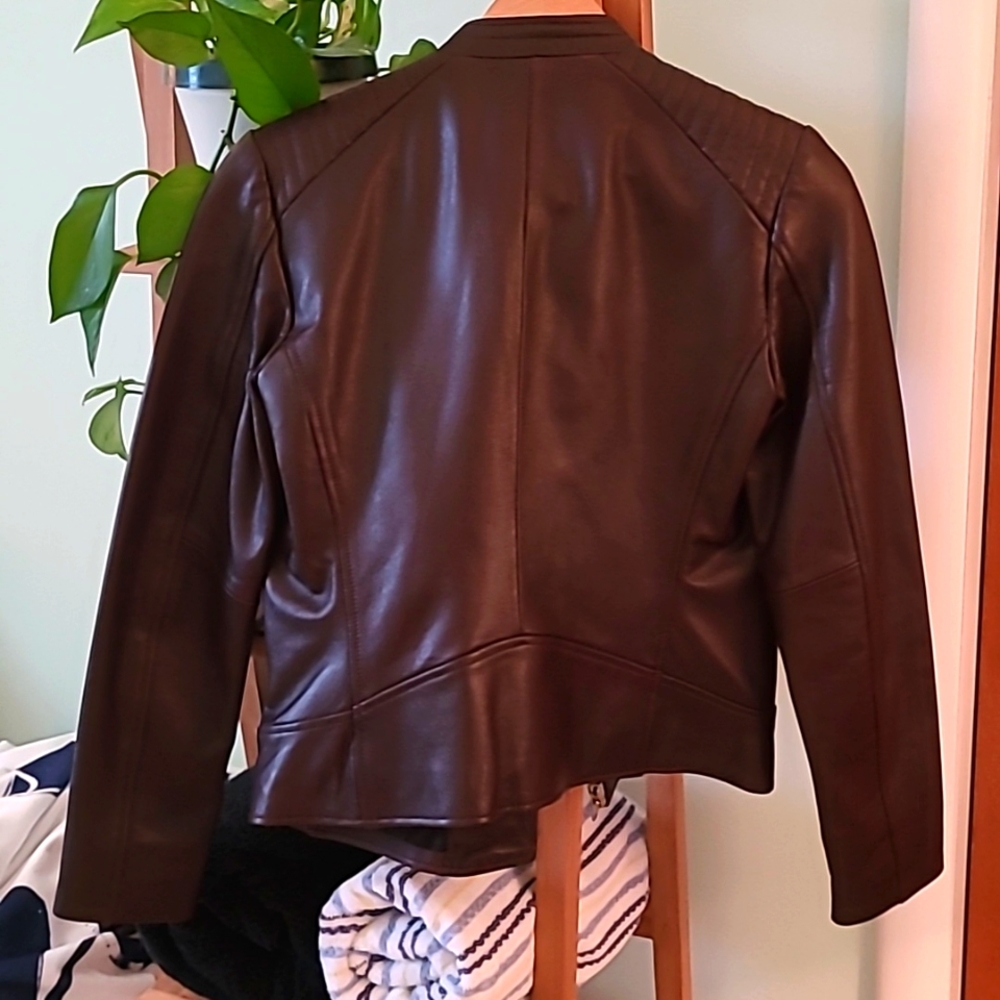 Leather moto jacket NWOT - Picture 6 of 11